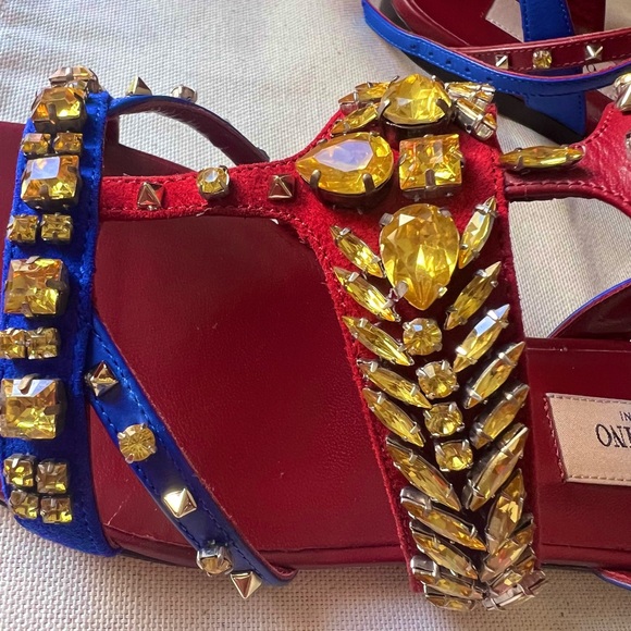Valentino rhinestone multicolor sandals - Picture 4 of 13